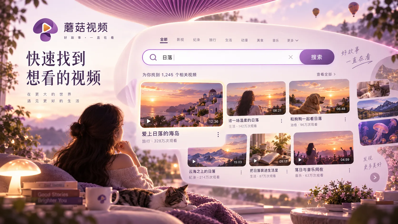 蘑菇视频站内搜索关键词组织方法